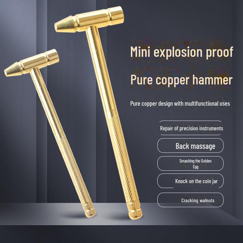 Compact Multi-tool Hammer: 5-in-1 Copper-Plated Hammer with Built-in Screwdriver