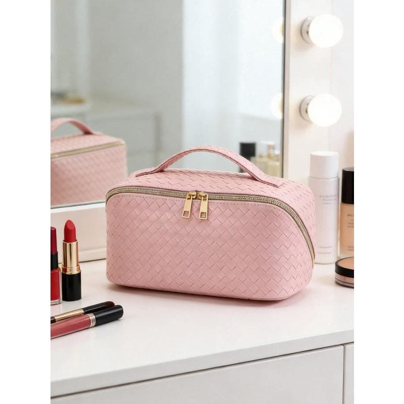 1pc Women's Luxury High-End Cosmetic Bag 1pc&M Pink multicolour
