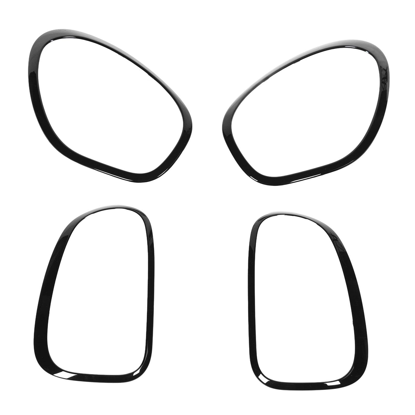 4pcs Headlight and Taillight Bezel Trim 51139801573 for Countryman R60 2010 to 2016 Gloss Black