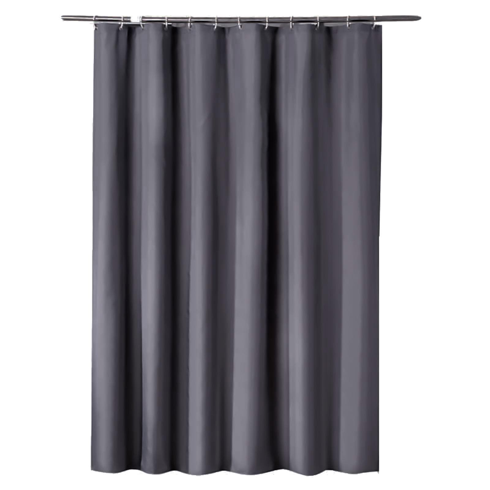 1pc Waterproof Shower Curtain Partition Bathroom Mildew Proof Bath Curtains Monochrome Polyester 240cm * 200cm grey