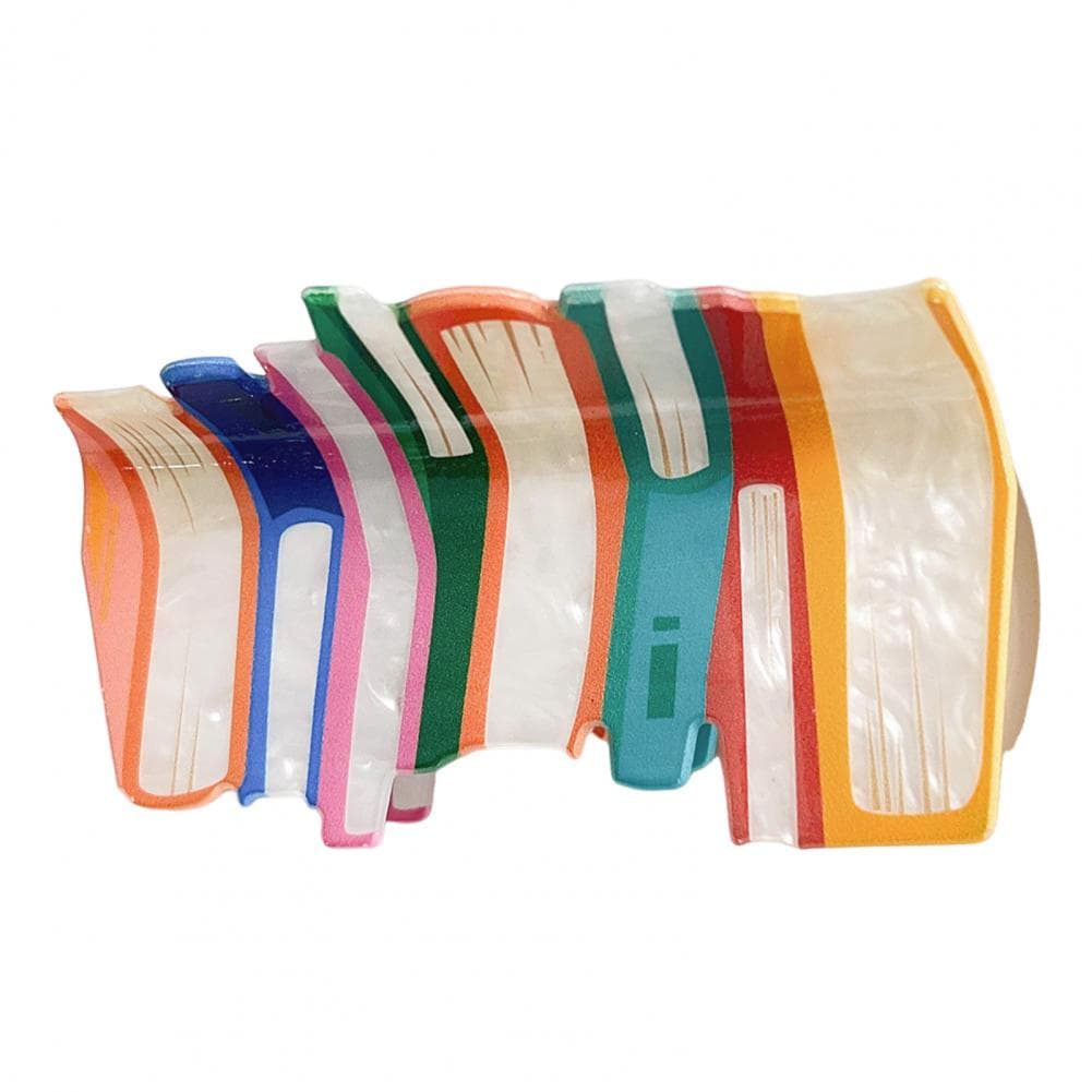 Girl Hair Pin Candy Color Book Shape Women Hairpin Anti-slip Teeth Large Size Back Head Hair Claw Hair Accessories orange