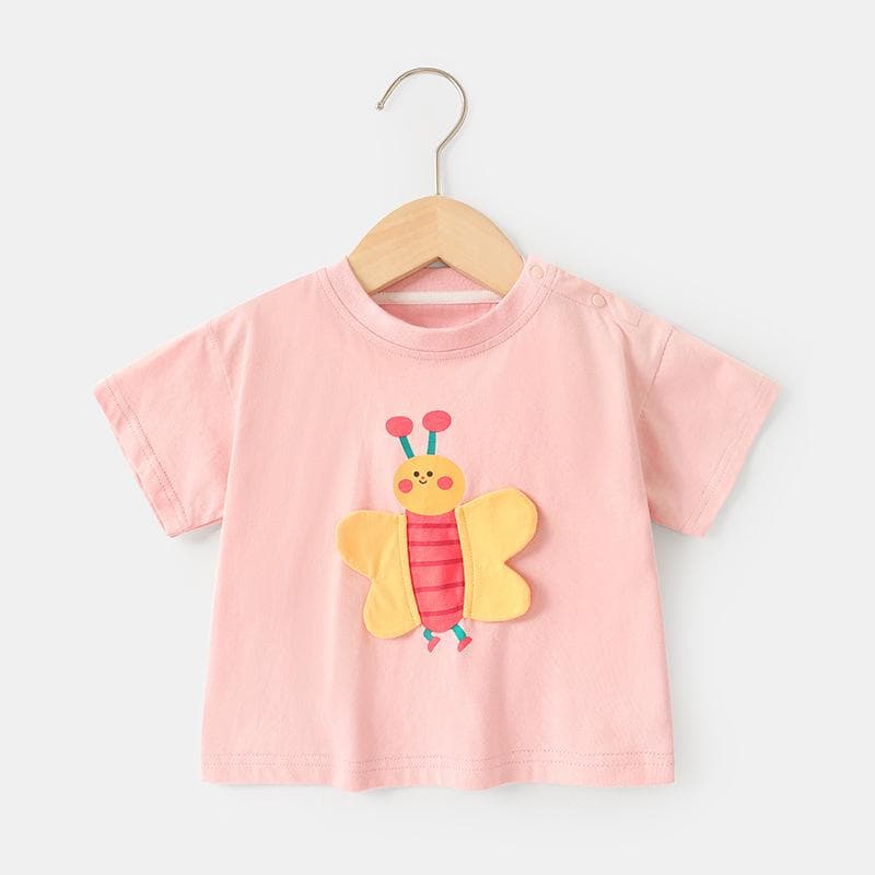 Baby Clothes Casual Short-sleeved T-shirts Summer Clothes Boys Girls Baby Children Children Summer Half-sleeved Tops 120cm