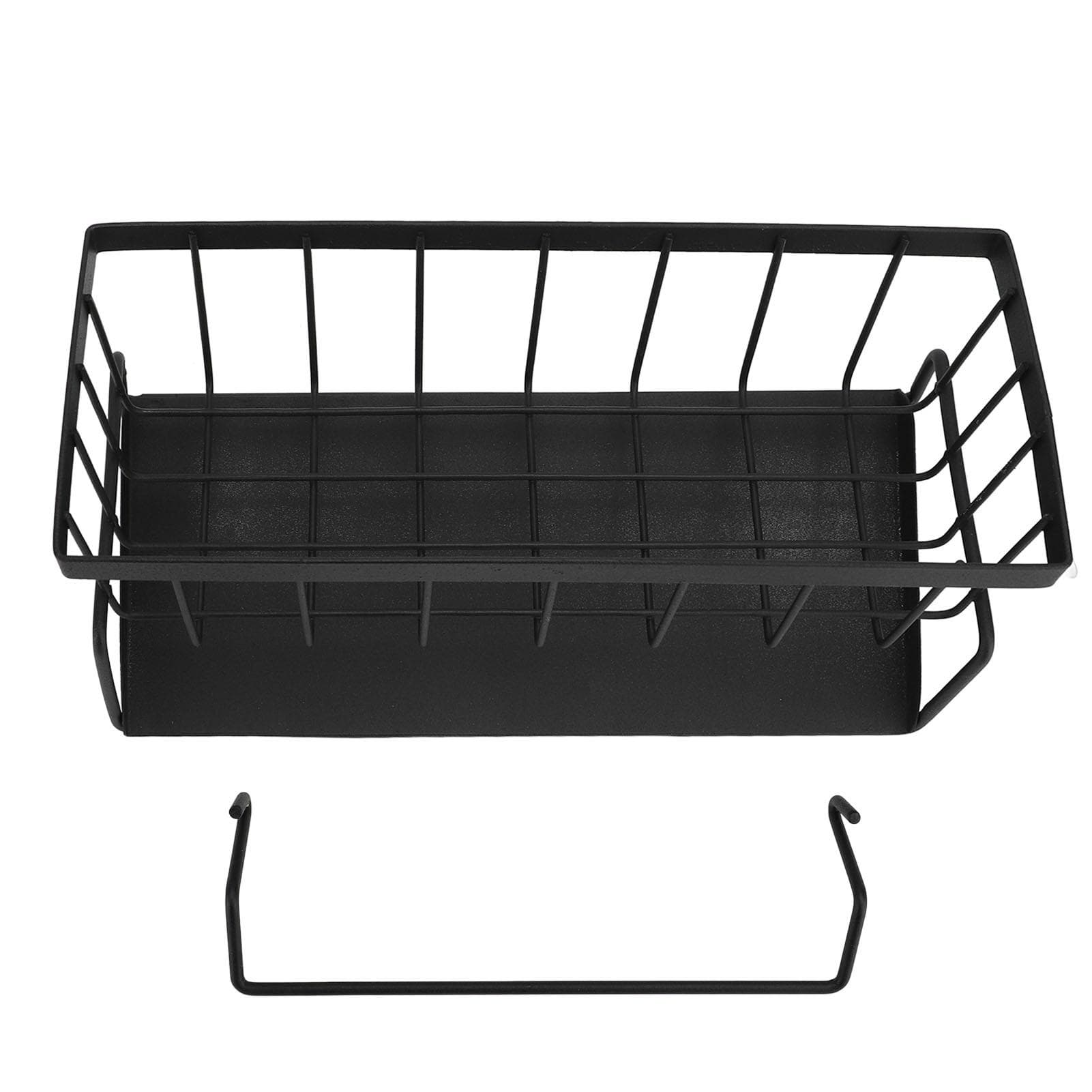 Kitchen Sink Sponge Holder Carbon Steel Multifunctional Soap Dispenser Kitchen Organizer Black Black