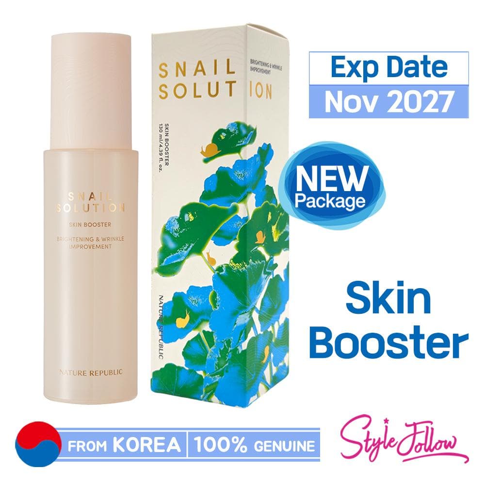 [NATURE REPUBLIC] Snail Solution Skin Booster 130ml 1pc + Sample Gifts