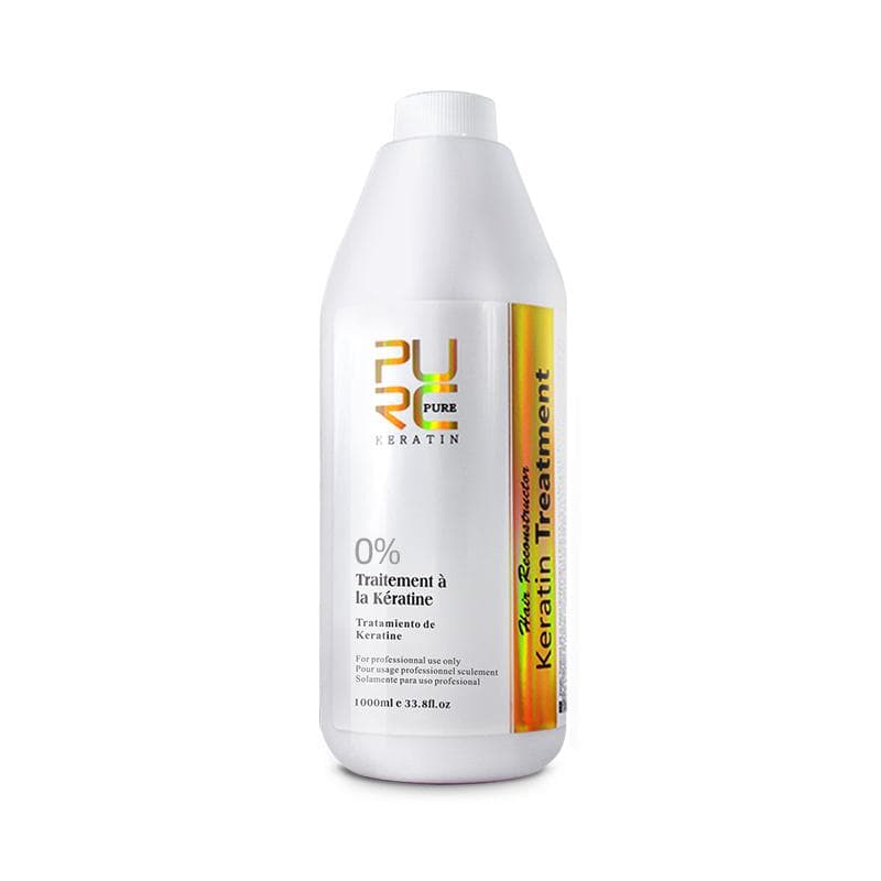 PURC 1000ml Keratin Hair Treatment Straightening Smoothing For Curly Frizzy Hair Repair Damaged Hair Care Products 0 Degree Keratin white