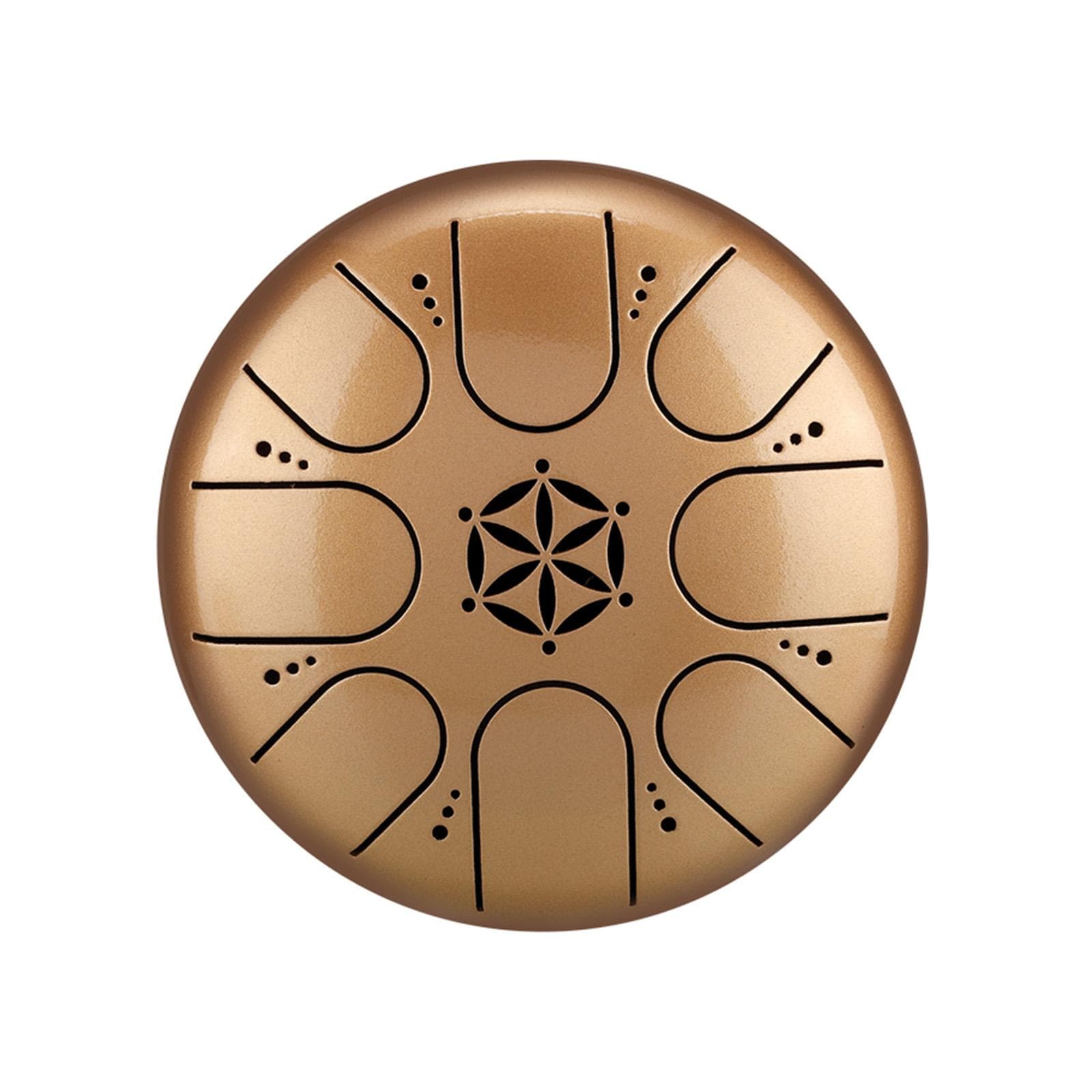 5 Inch Steel Tongue Drum 8 Notes Handpan Drum with Drum Mallet Finger Picks Percussion for gold