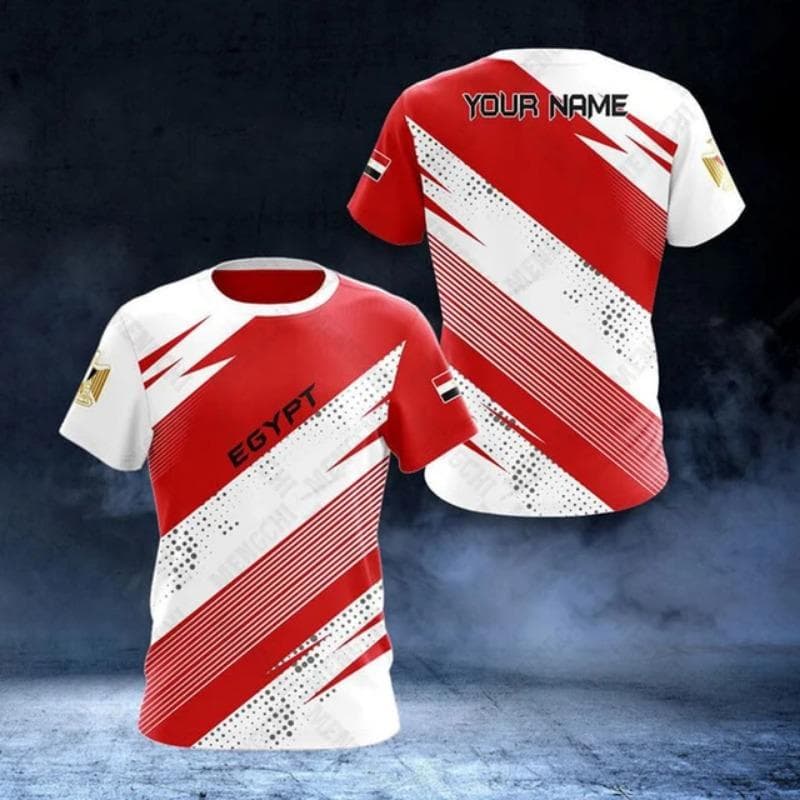 Egypt Flag & Coat of Arms Graphic Tee Summer Casual Pullover Men's Fashion O-neck T-shirts Boys Oversized Short Sleeve Tops XS