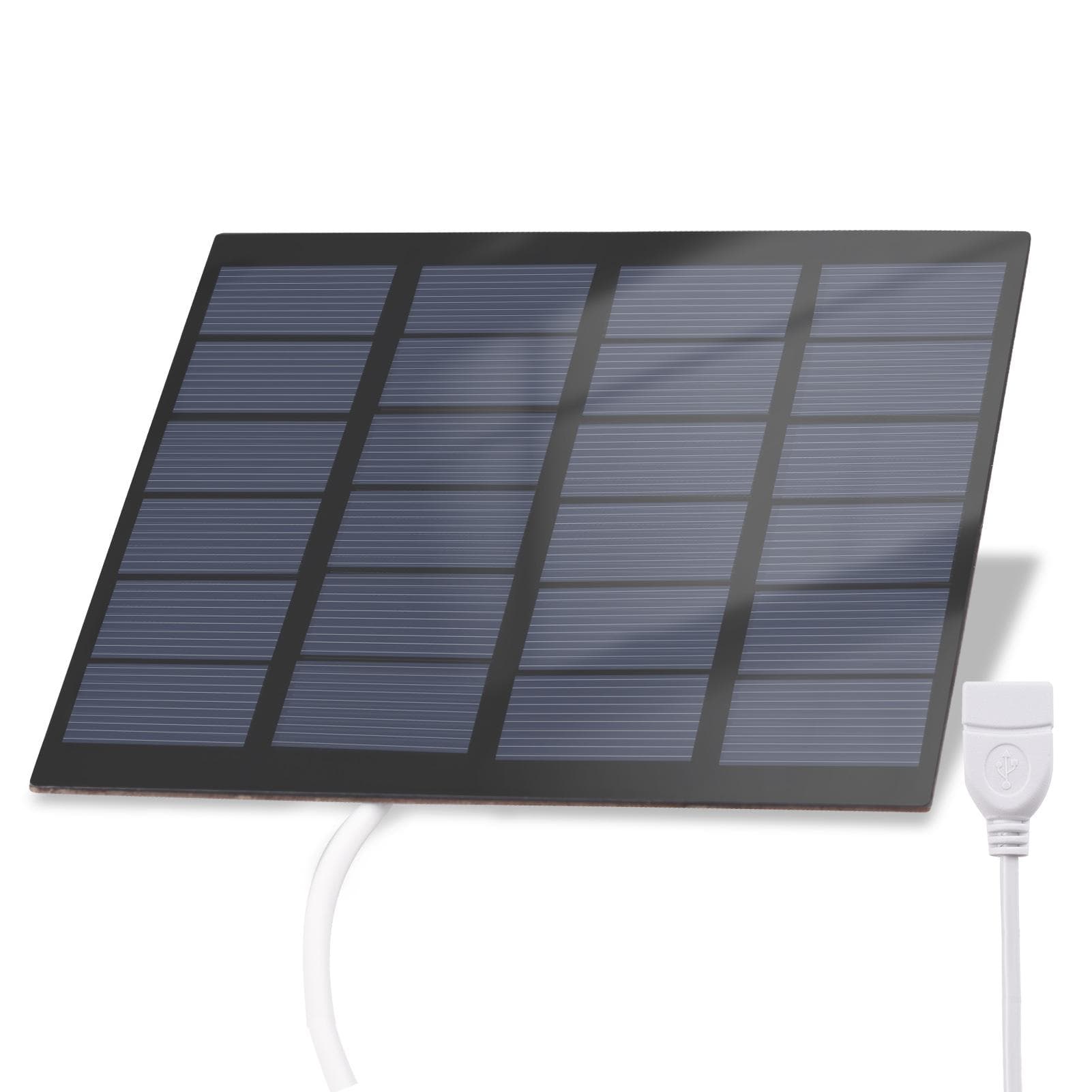 1.5W 6V Portable Solar Charger Waterproof Solar Panel Charger for Camping with USB Interface for black