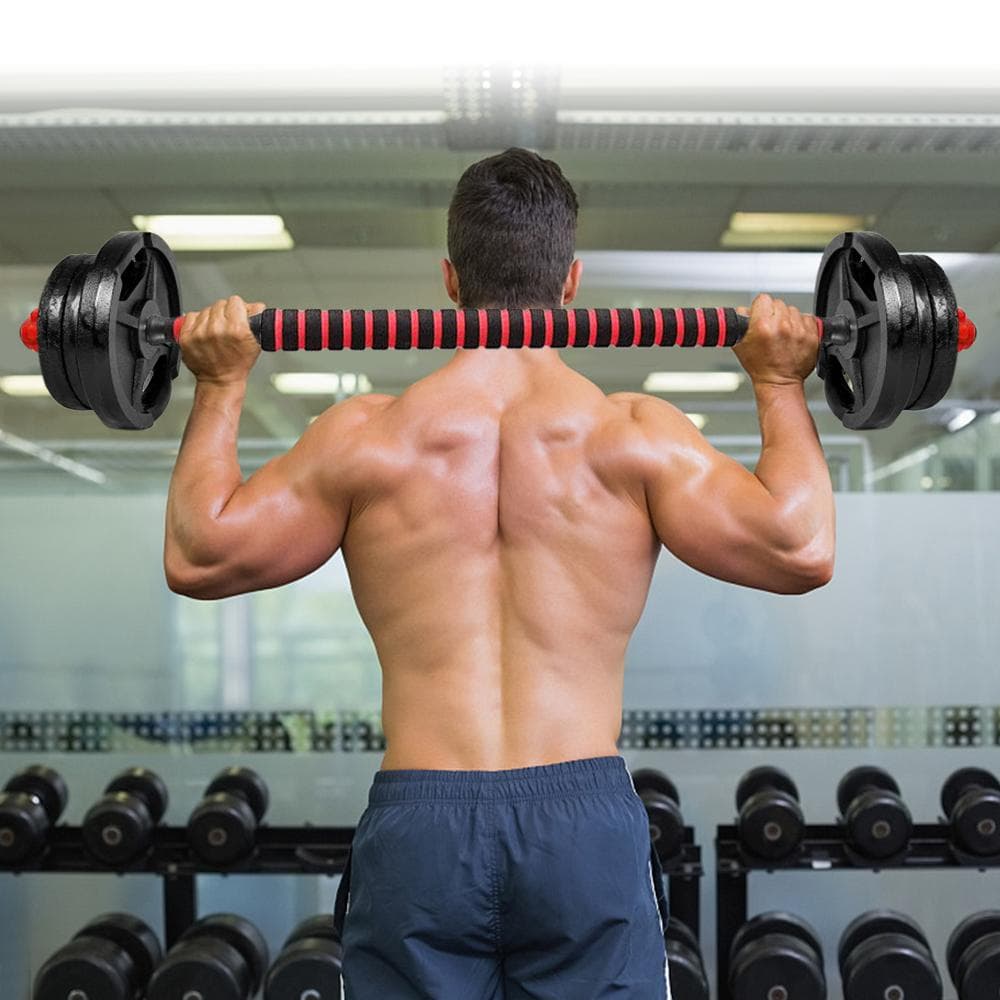 Threaded Dumbbell Handle Bars Extension Bar Set Adjustable Dumbbell Bars for Weight Lifting Home 50cm