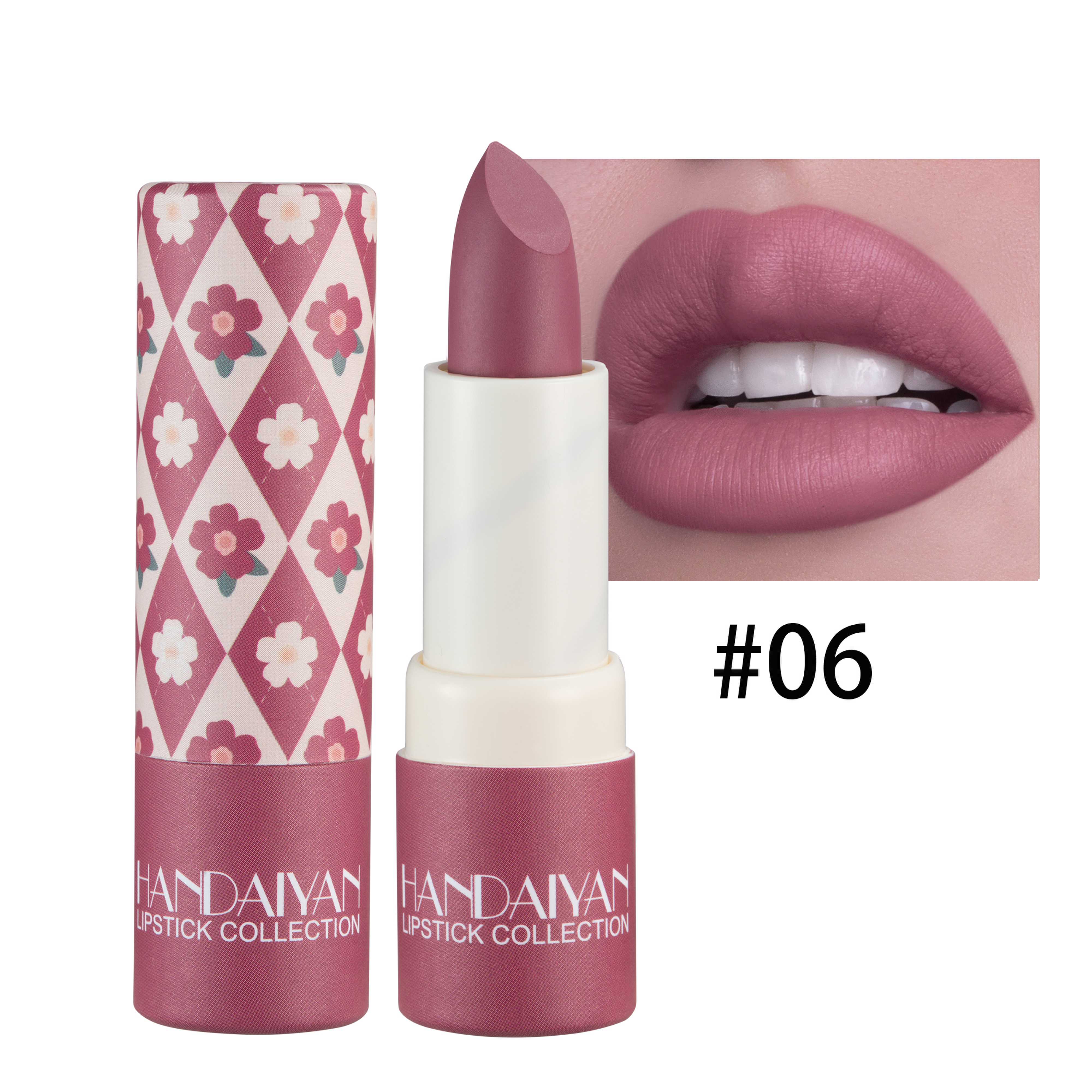 8 Colors Matte Lipstick Waterproof Velvet Nude Lipstick Sexy Red Brown Lip Matte Pigments Makeup Long Lasting Profissional Makeup 06