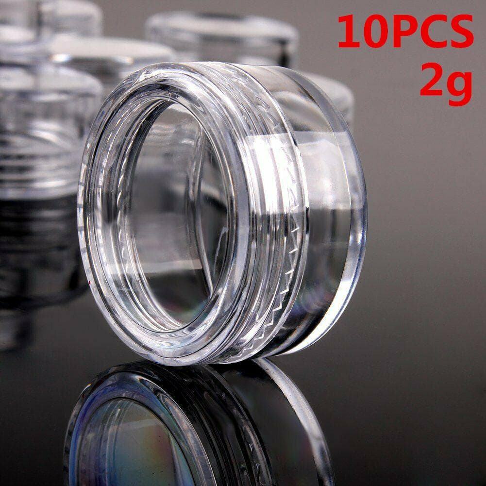 10/50/100PCS Empty Plastic Clear Cosmetic Jars Makeup Container Lotion Bottle Vials Face Cream Sample Pots Gel Box 2g/3g/5g/10g 10pcs * 2g