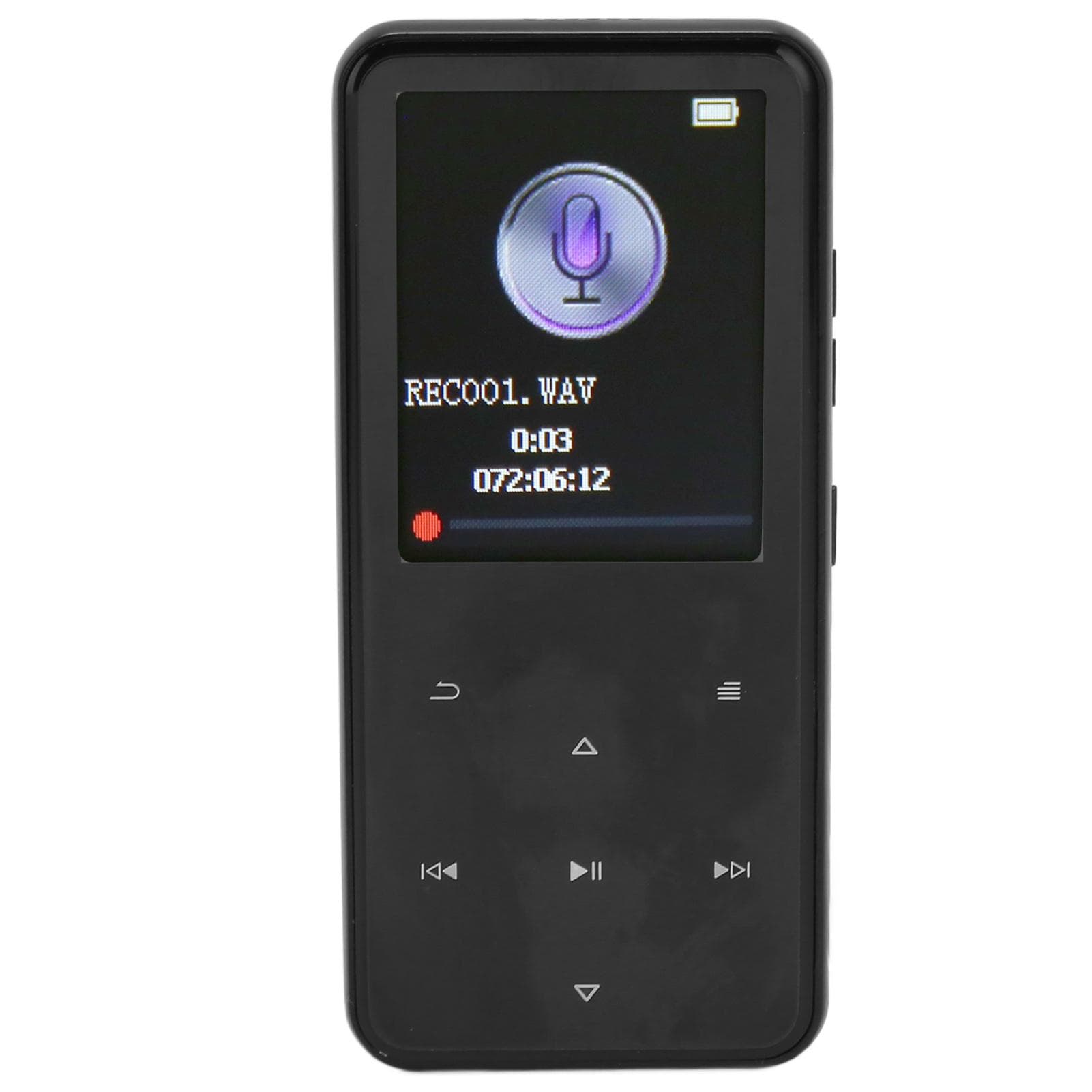 MP3 Player Intelligent HD Noise Reduction Bluetooth 5.0 Support FM Radio E Book Music Player for 6.1cm/2.4in