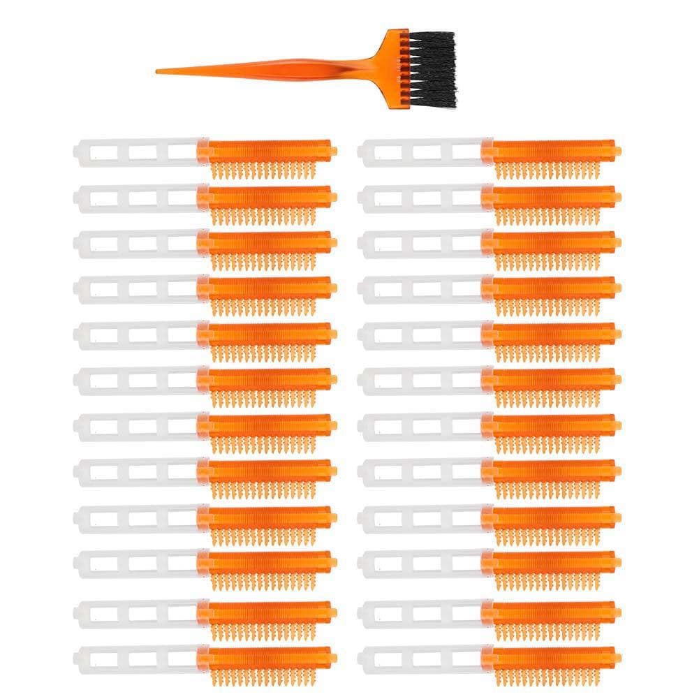 Wavy Curly Hair Roller Fluffy Perm Rod Perm Bar Hairdressing Tool (Transparent Orange Type 13)