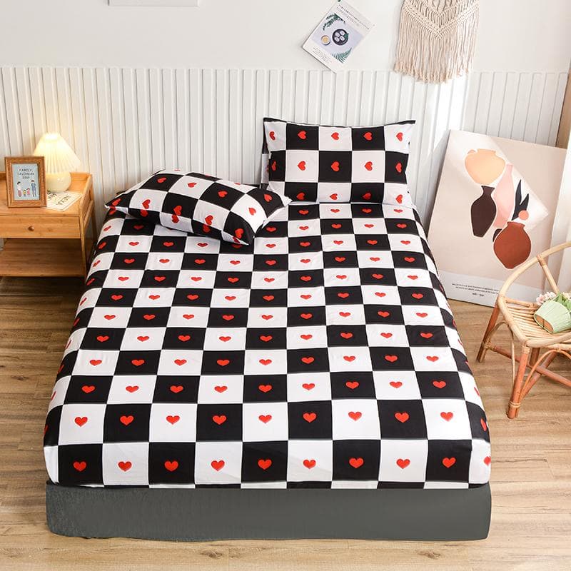 1Pc Fitted Sheet Print Bedsheets With Elastic Band Mattress Protector Soft Bed Cover Sabanas Para Cama Bed Linen (No Pillowcase) 90x200x25cm 1pc