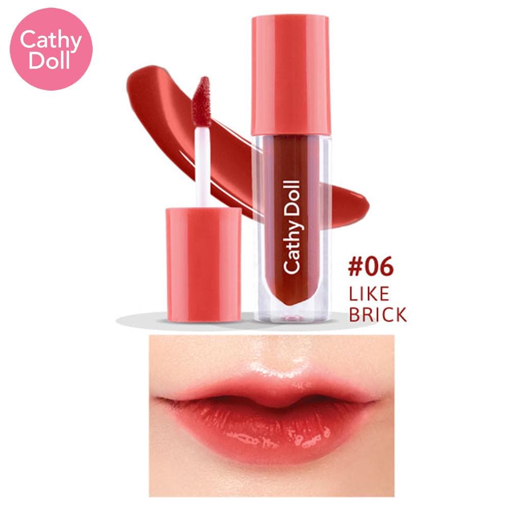 Karmart CATHY DOLL Glow Gel Tint Lip 2.4 g. - Thai Cosmetic Make Up 06 Like Brick