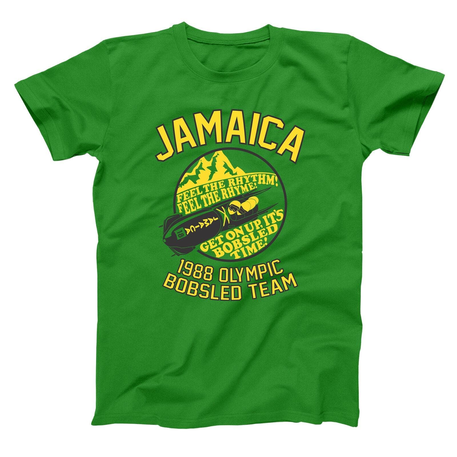 Jamaica 1988 Olympic Bobsled Team Funny Cool Green Basic T-Shirt S