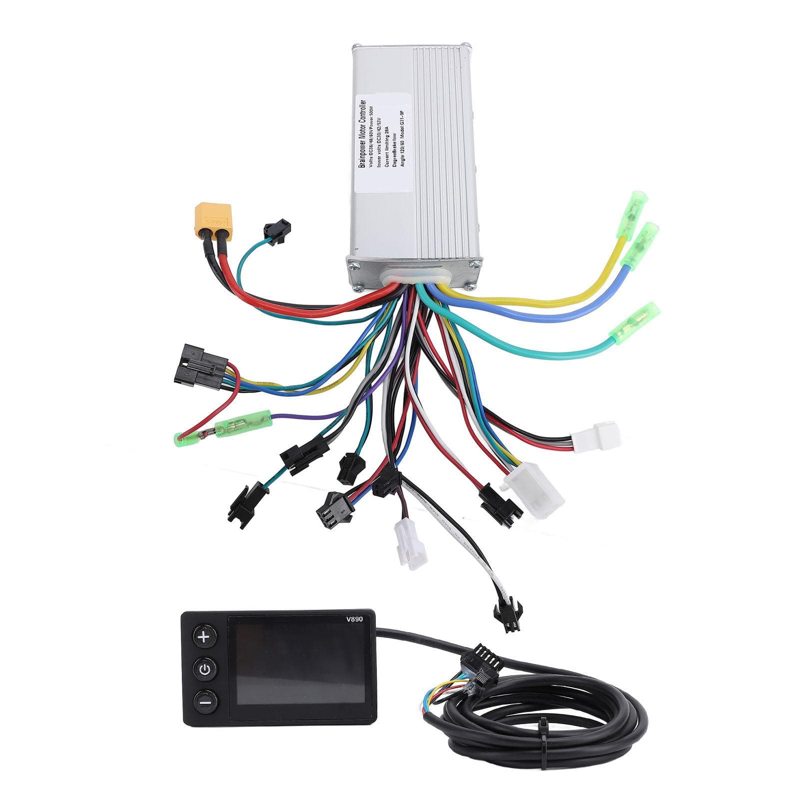 36V 48V 60V 500W 28A Sine Wave 3 Mode Brushless Controller V890 LCD Display Electric Bike