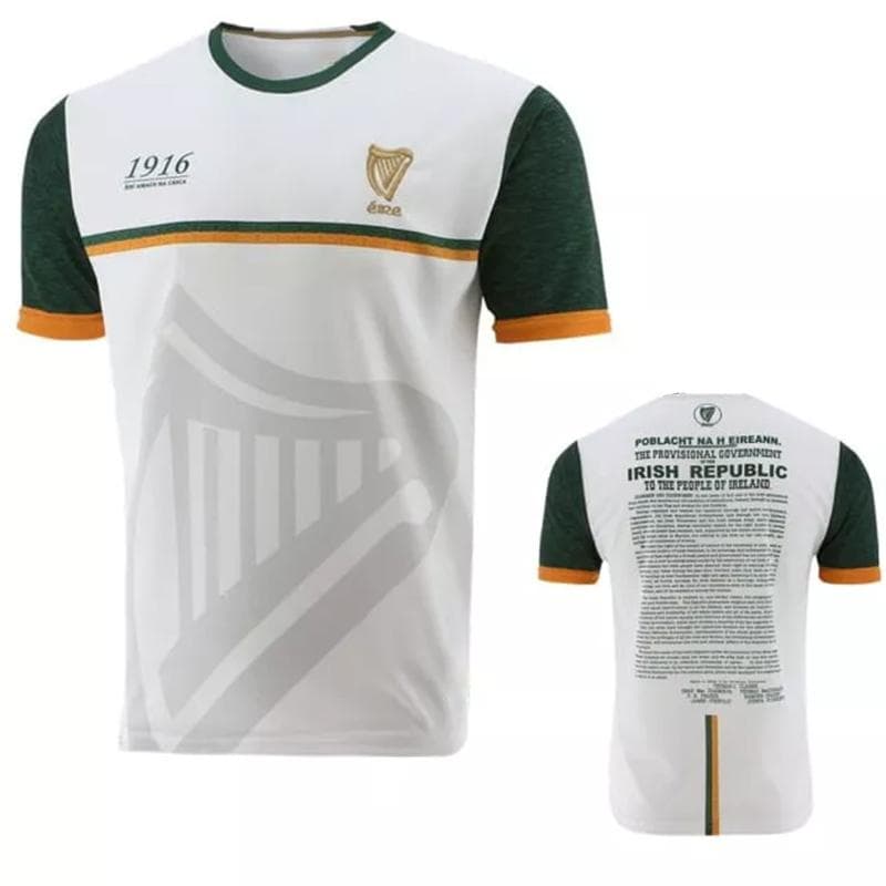 1916 Commemoration Jersey 3D Printed Sports Football T-Shirt Collins Commemoration Jersey Ireland Men's Shirt Top Motocycle Tops XL