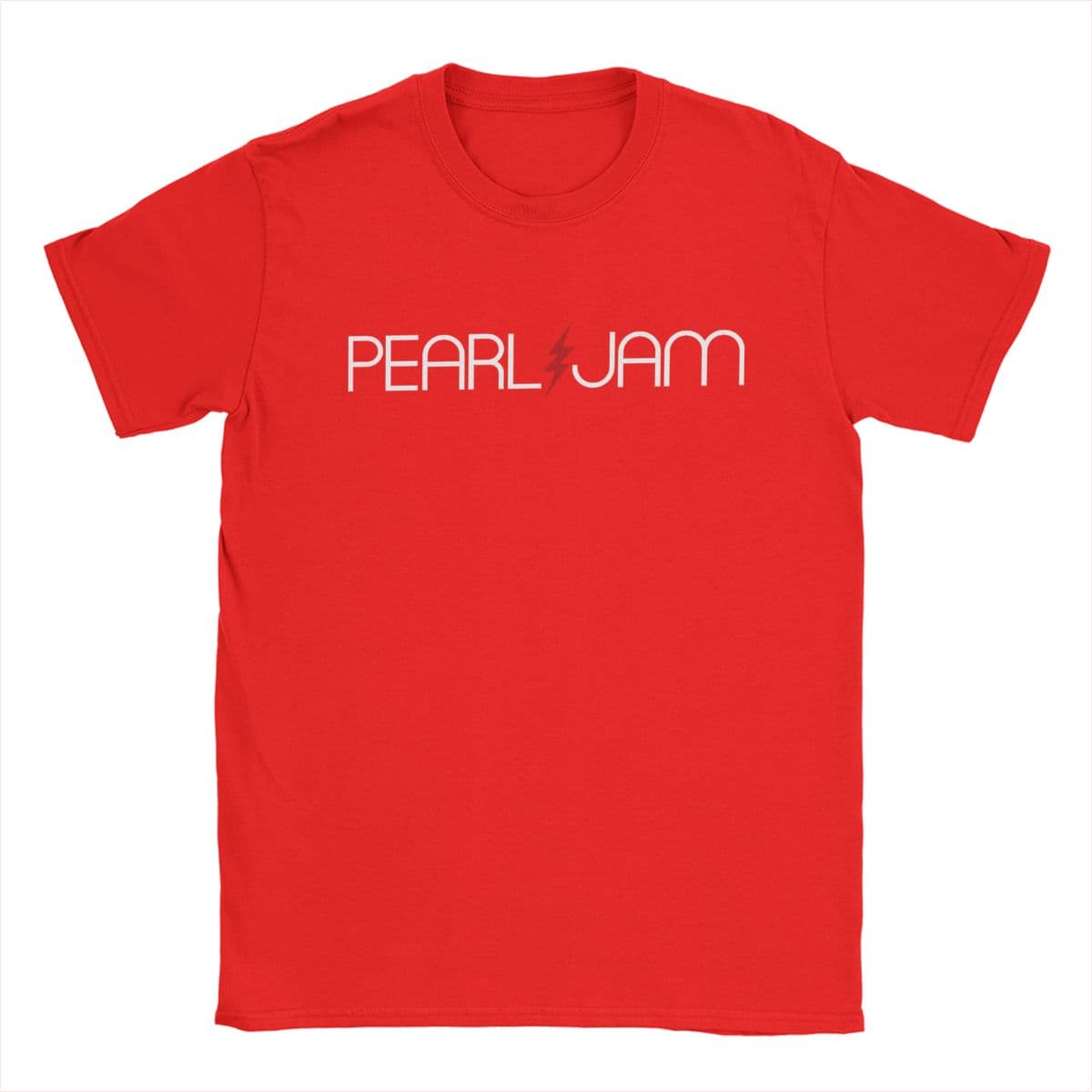 Pearls Jams Men's T Shirt Vintage Tees Short Sleeve Crewneck T-Shirts Pure Cotton 4XL 5XLClothing XXL red