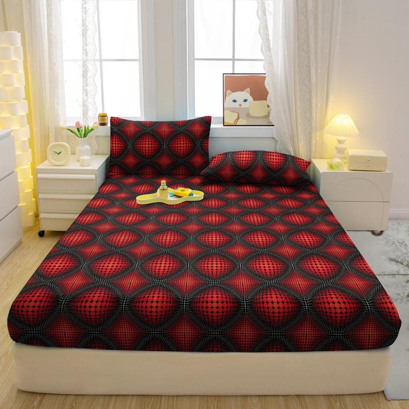 1 Simple Modern Printed Matte Fitted Sheet, Bedroom Printed Bed Cover, Bedding (Excluding Pillowcases) 71x132cm