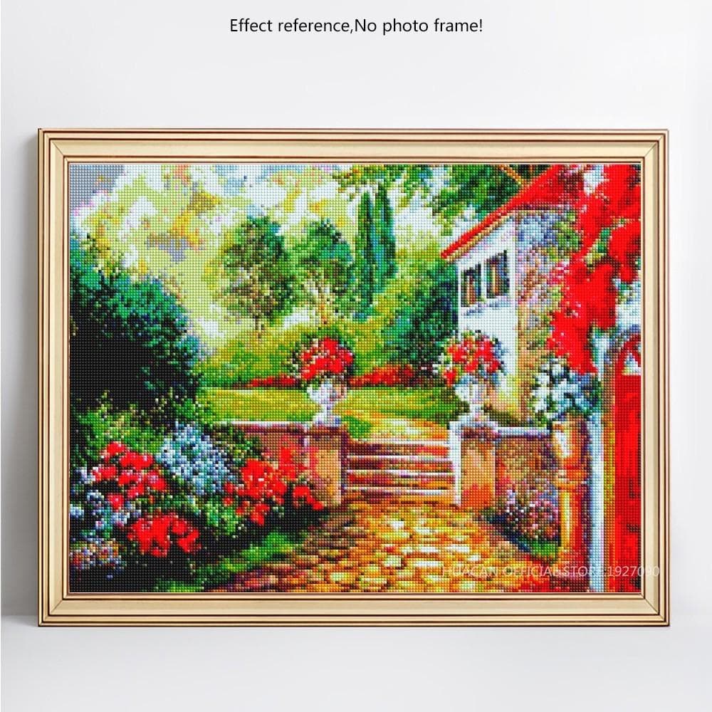 5D DIY Diamond Painting Scenic Spring Full Round Diamond Mosaic Embroidery Rhinestone Picture 20X30
