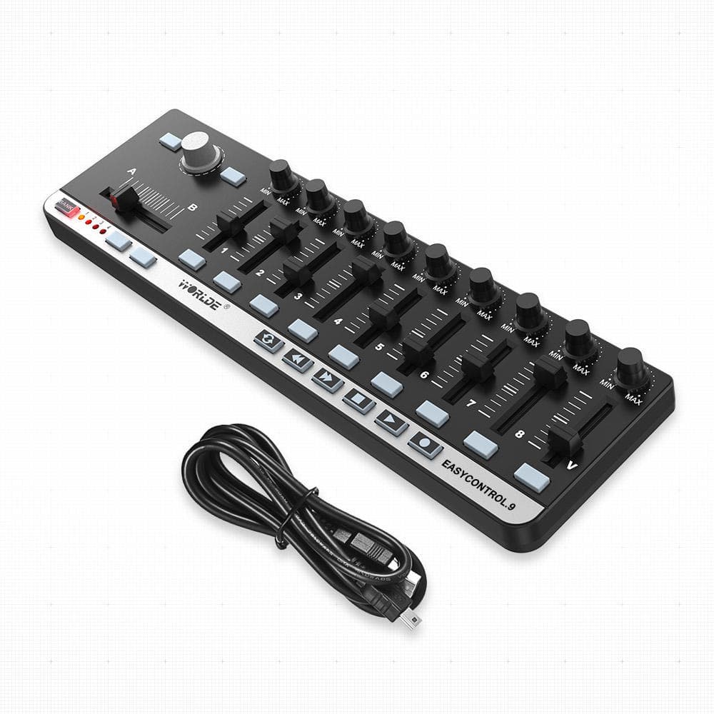 Worlde EasyControl.9 Portable Mini USB 9 Slim-Line Control MIDI Controller
