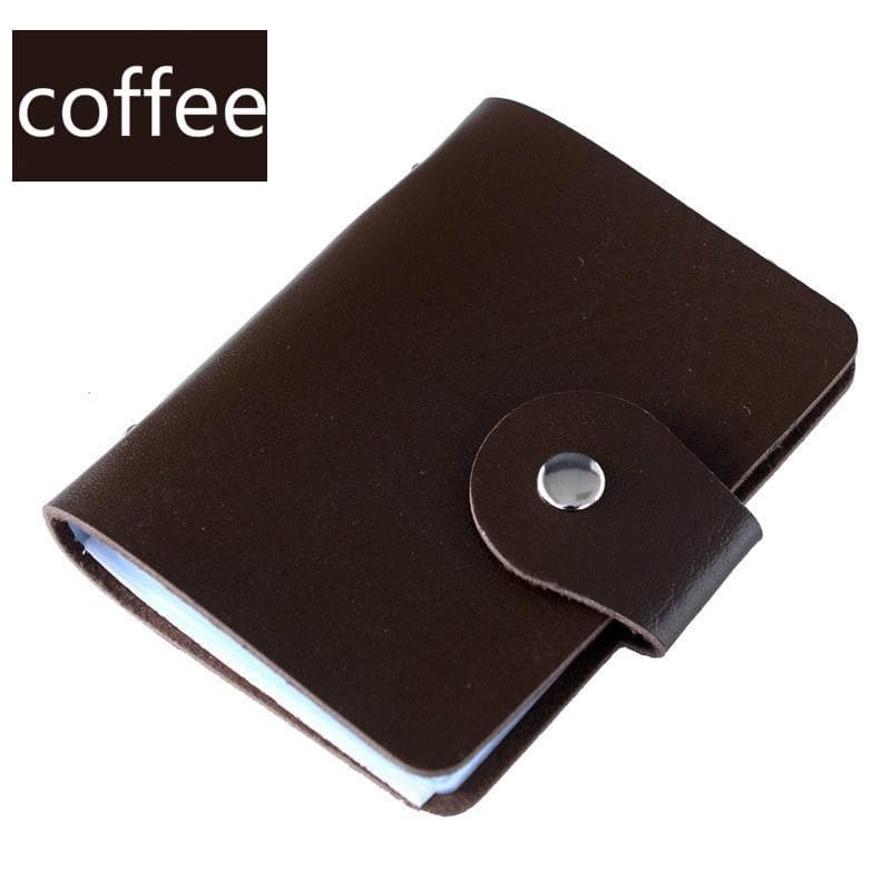 Men and Women Fashion Solid Color Bus Card Sets coffee