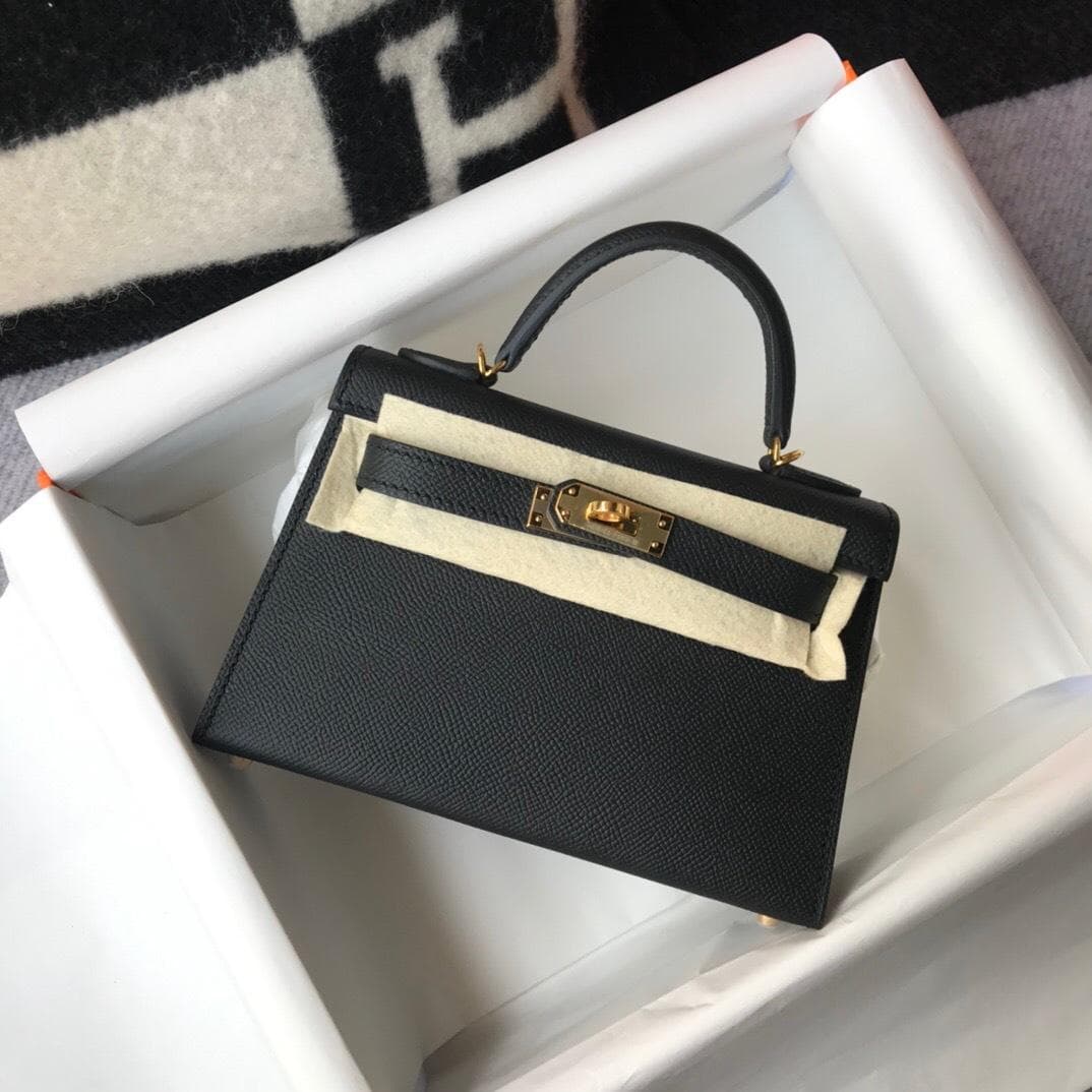 New Genuine Leather Second-generation Bag Mini Bag Palm Print Cowhide Single Shoulder Women's Crossbody Bag Classic Fashionable And Versatile 19cm+box with silk scarf black