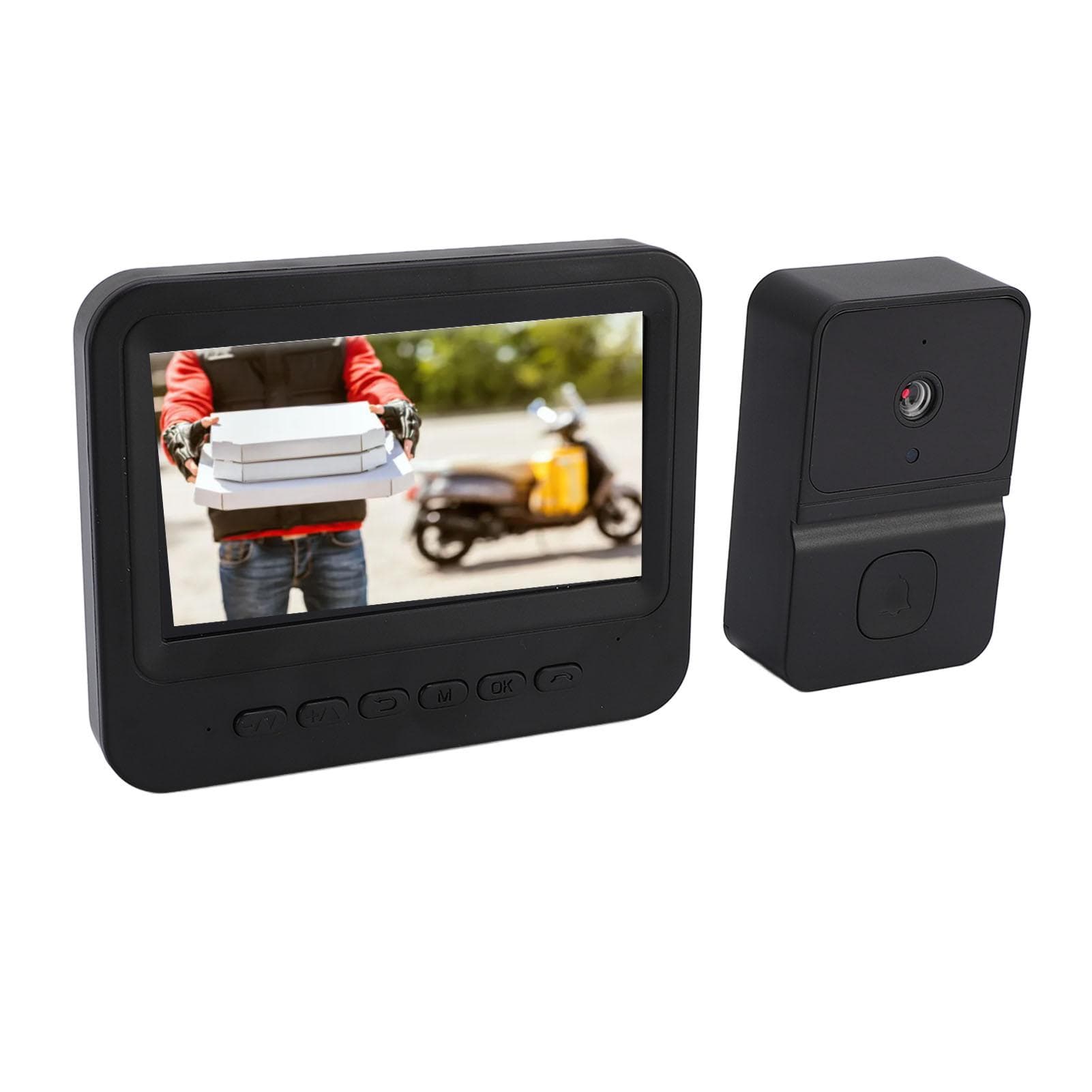Video Doorbell System 4.3 Inch Display Screen 1080P Doorbell Camera APP 2 Way Voice IP66 Outdoor