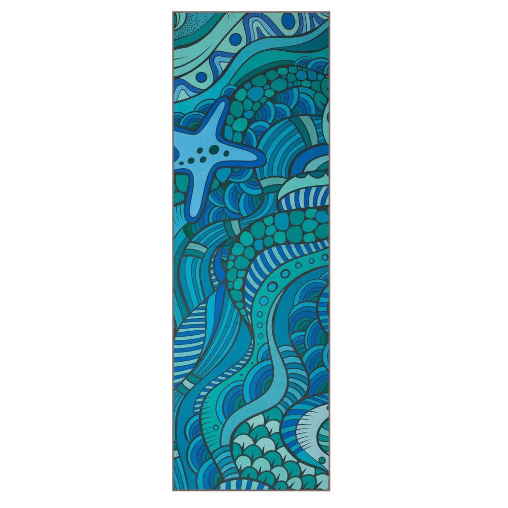 Yoga Mat Print Qucik Dry Non-Slip Foldable Yoga Towel Fitness Blanket