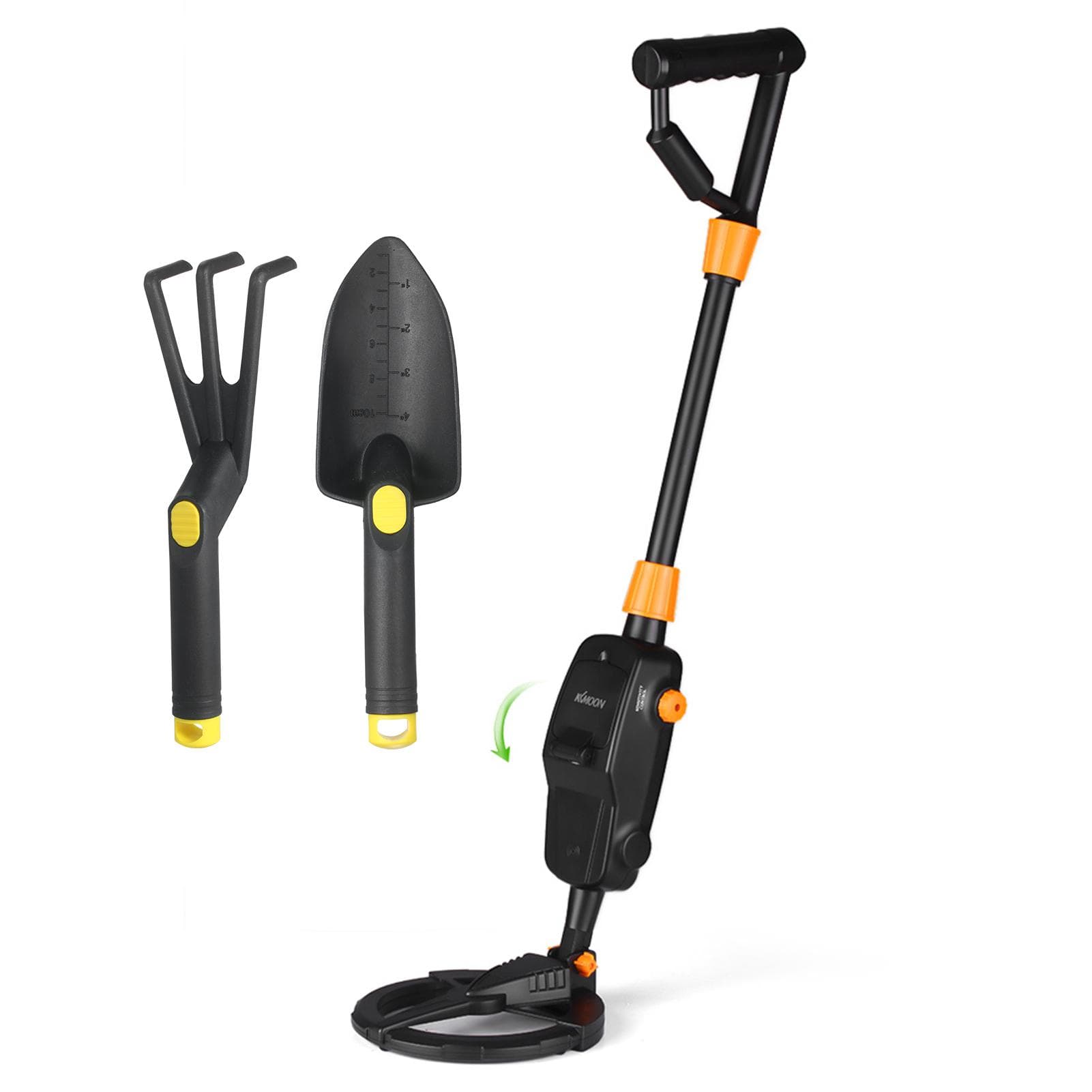KKmoon Children Lightweight Handheld Metal Detector Gold Digger Treasure Hunter Tracker Seeker with With Rake & Shovel