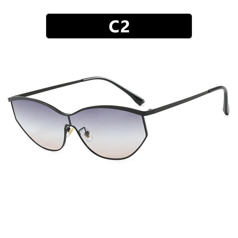 Fashionable Cat Eye Sunglasses UV400 Protection Future Tech Shades for Women Travel Beach