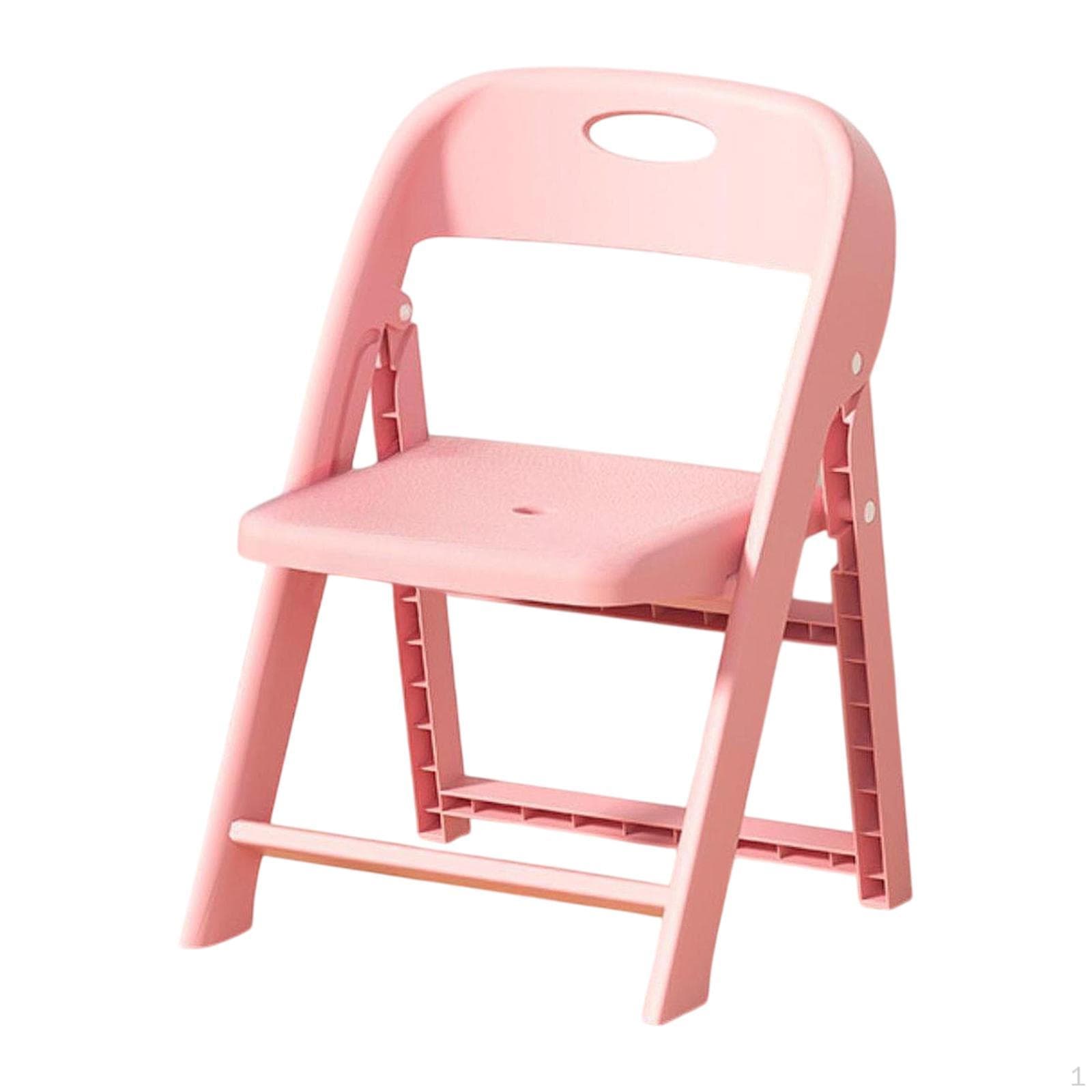 Kids Chair Child Seat Study Anti Slip Lightweight School Stack Folding for Nursery Home pink