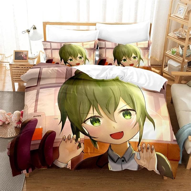 3D Print My Senpai Is Annoying Bedding Set,Duvet Cover Comforter Bed Set Quilt Cover Pillowcase,King Queen Twin Size Boys Girls 135x200cm 2pcs