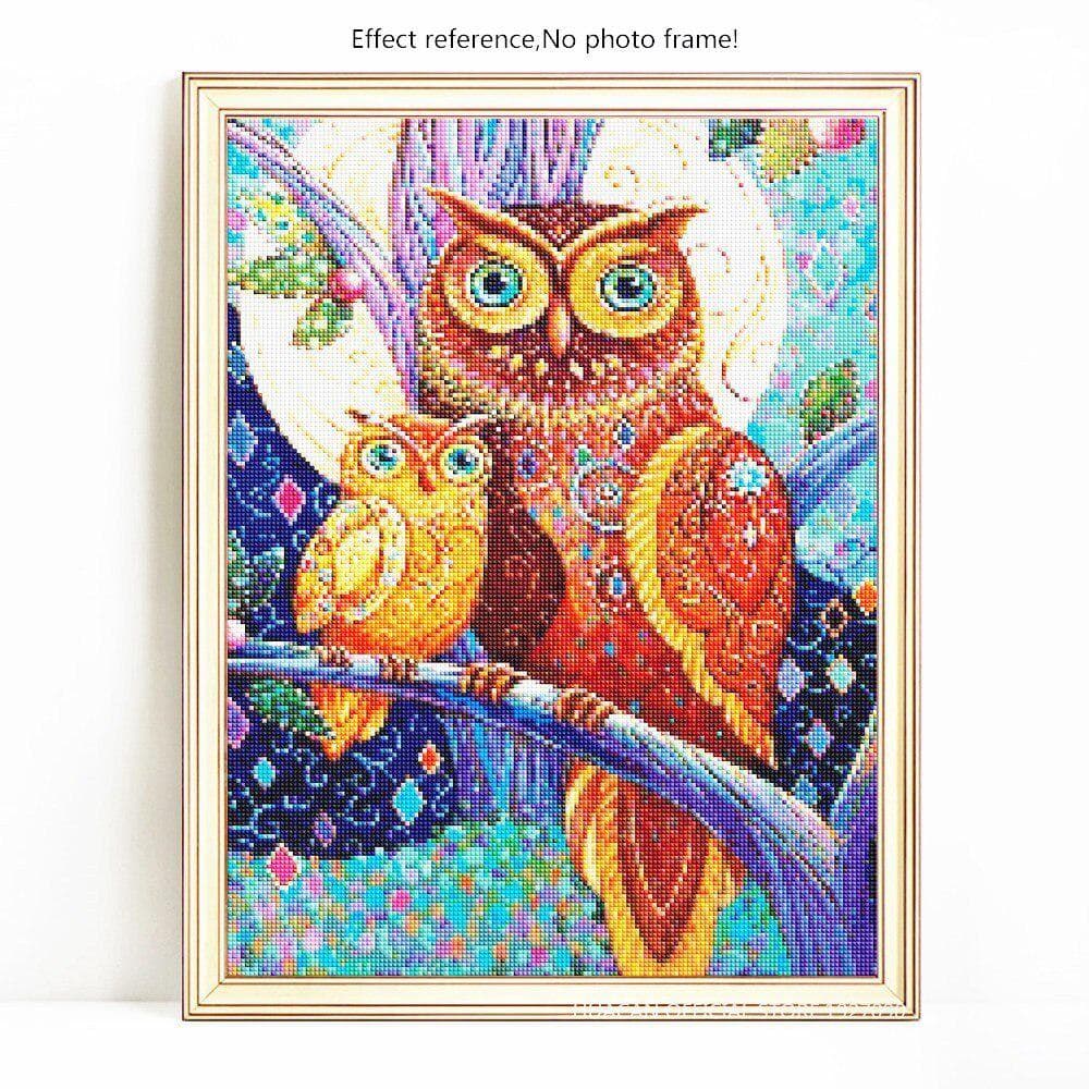 5D DIY Diamond Painting Full Round Animal Owl Embroidery Sale Picture Rhinestone Diamond 20X30