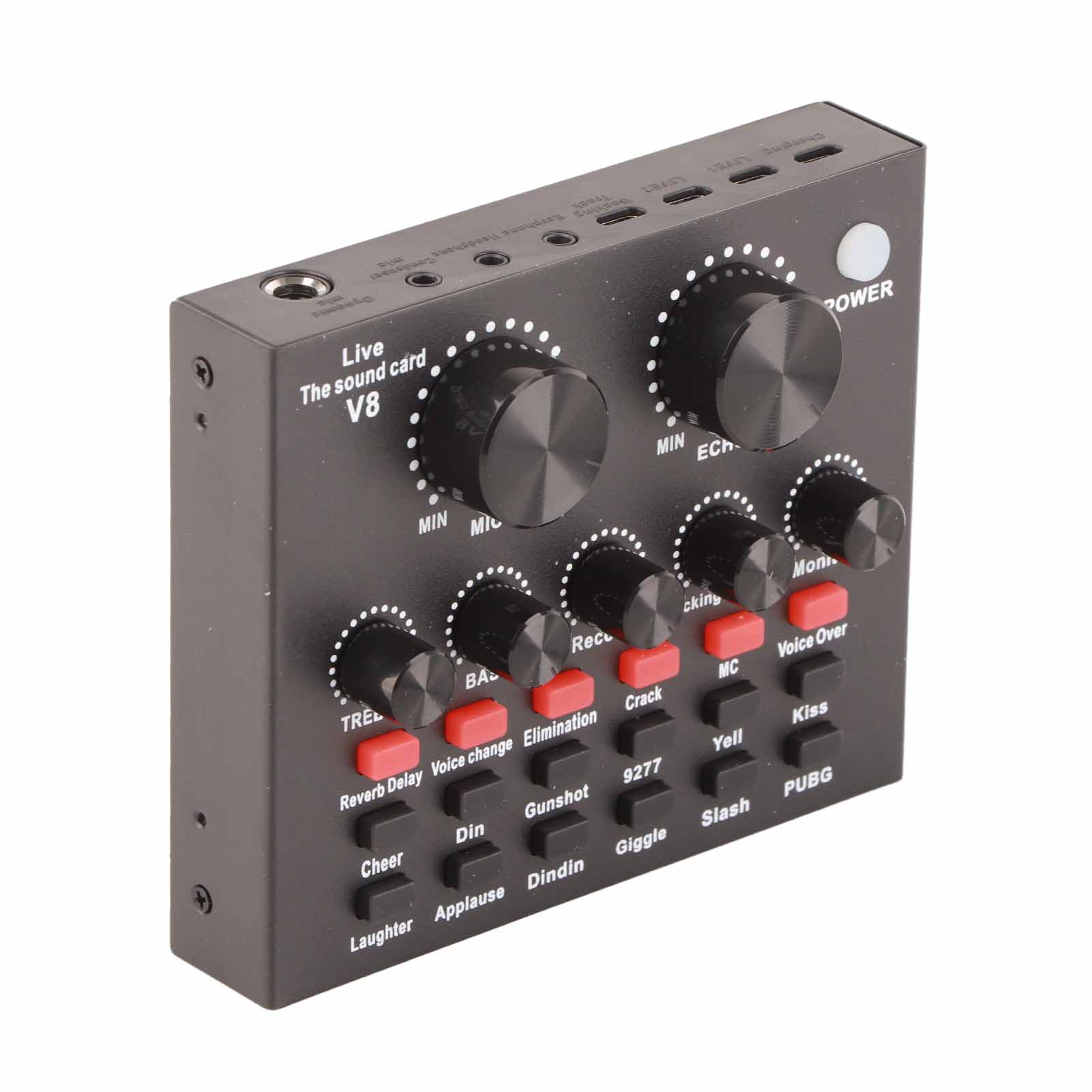 Sound Card Black Metal Bluetooth Type Computer Games Live o Accessories V8a2