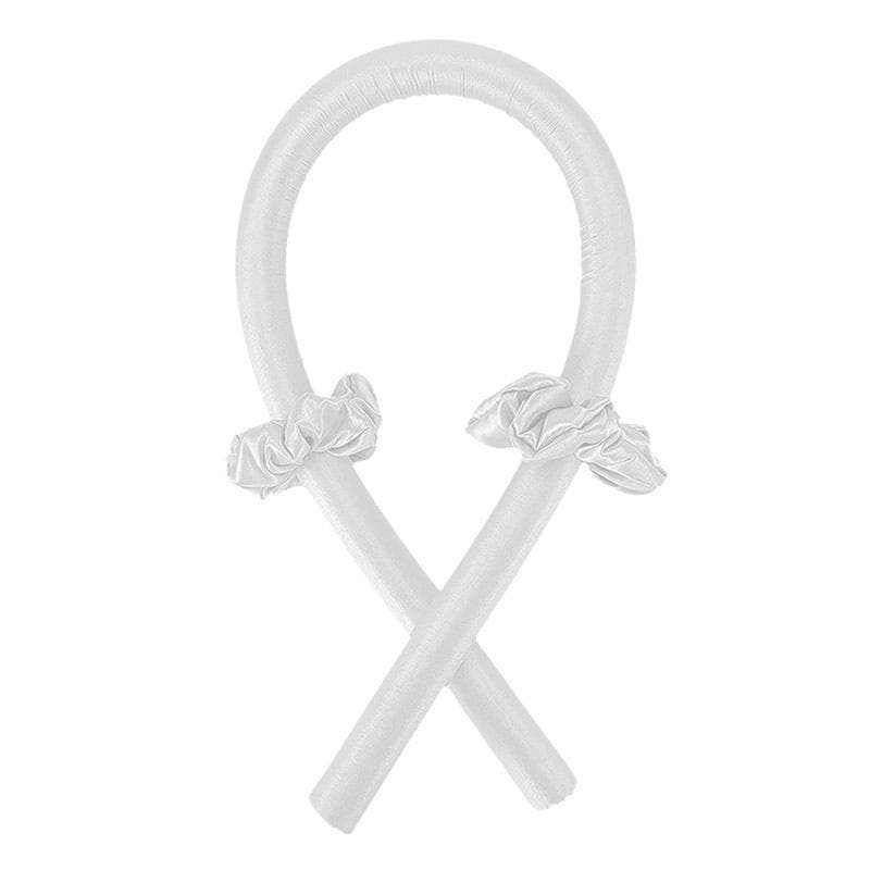 Heatless Hair Rollers Headband Curling Rod Foam Curler Silk Curling Ribbon Hair Ring DIY Hair Styling Tools Make Hair Curls white