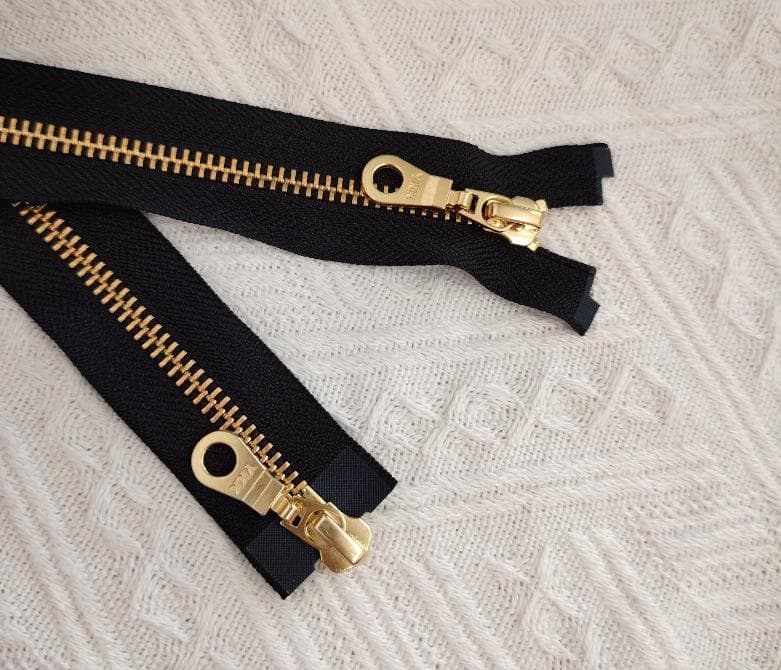 YKK No. 5 Metal Double-Open Zipper for Jackets and Sweaters