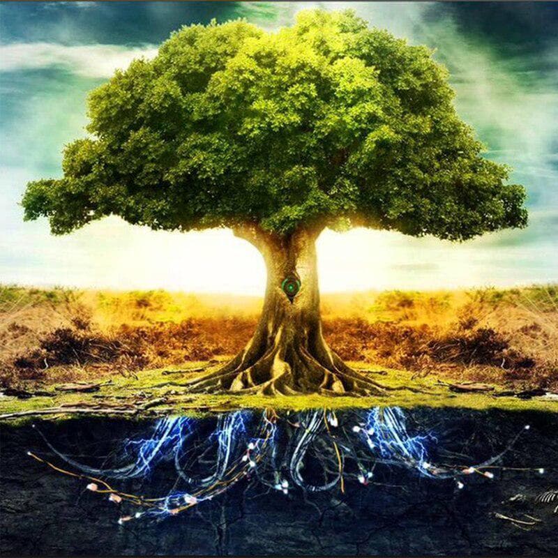Diamond Painting Exquisite Stitch Towering Trees Picture Home Decor Hand Made Diamond Embroidery 30x30CM