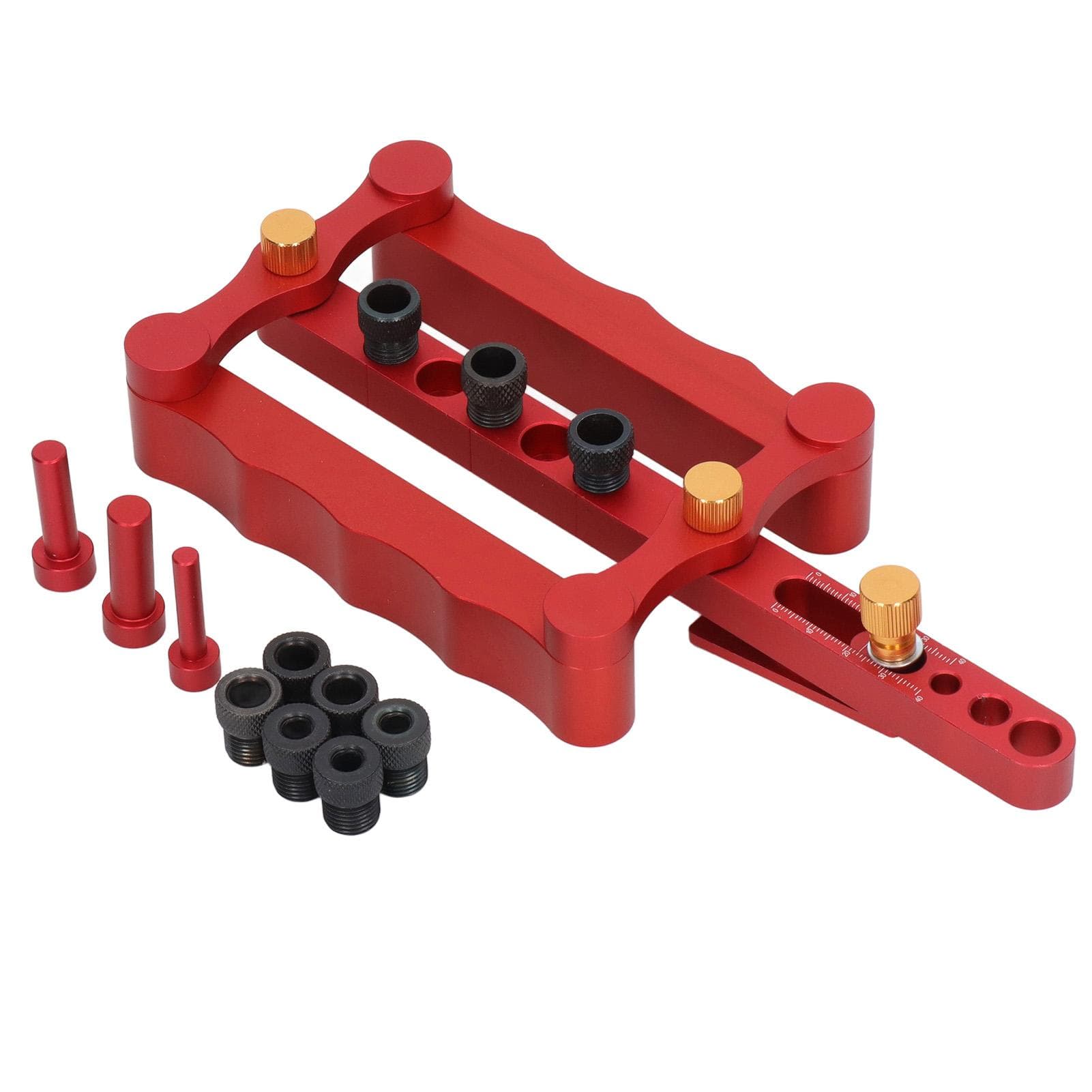Punch Positioner Strong Corrosion Resistance Wood Doweling Jig for Woodworking Red