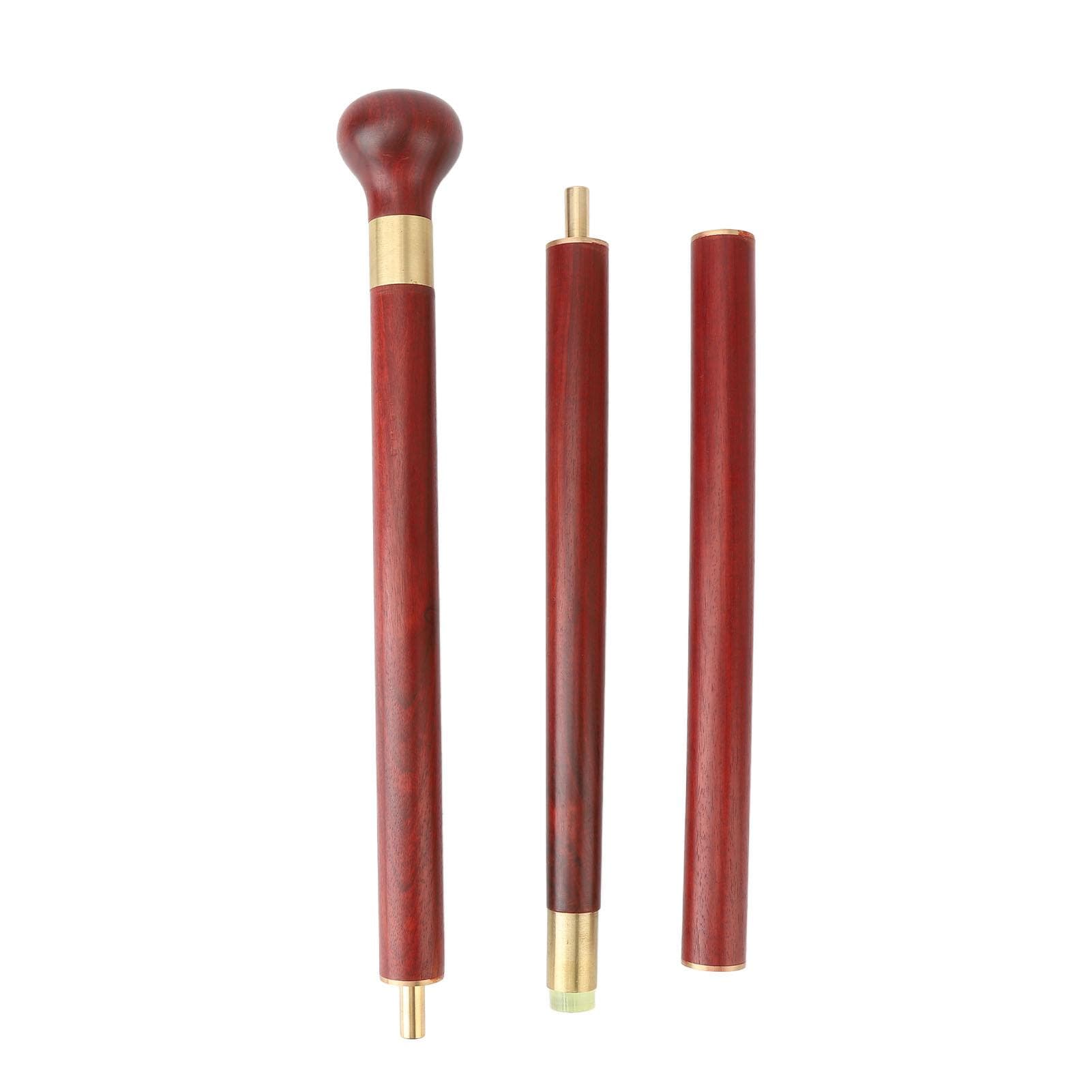 Elderly Rosewood Walking Stick Elegant Ergonomic Detachable Round Grip Walking Cane for
