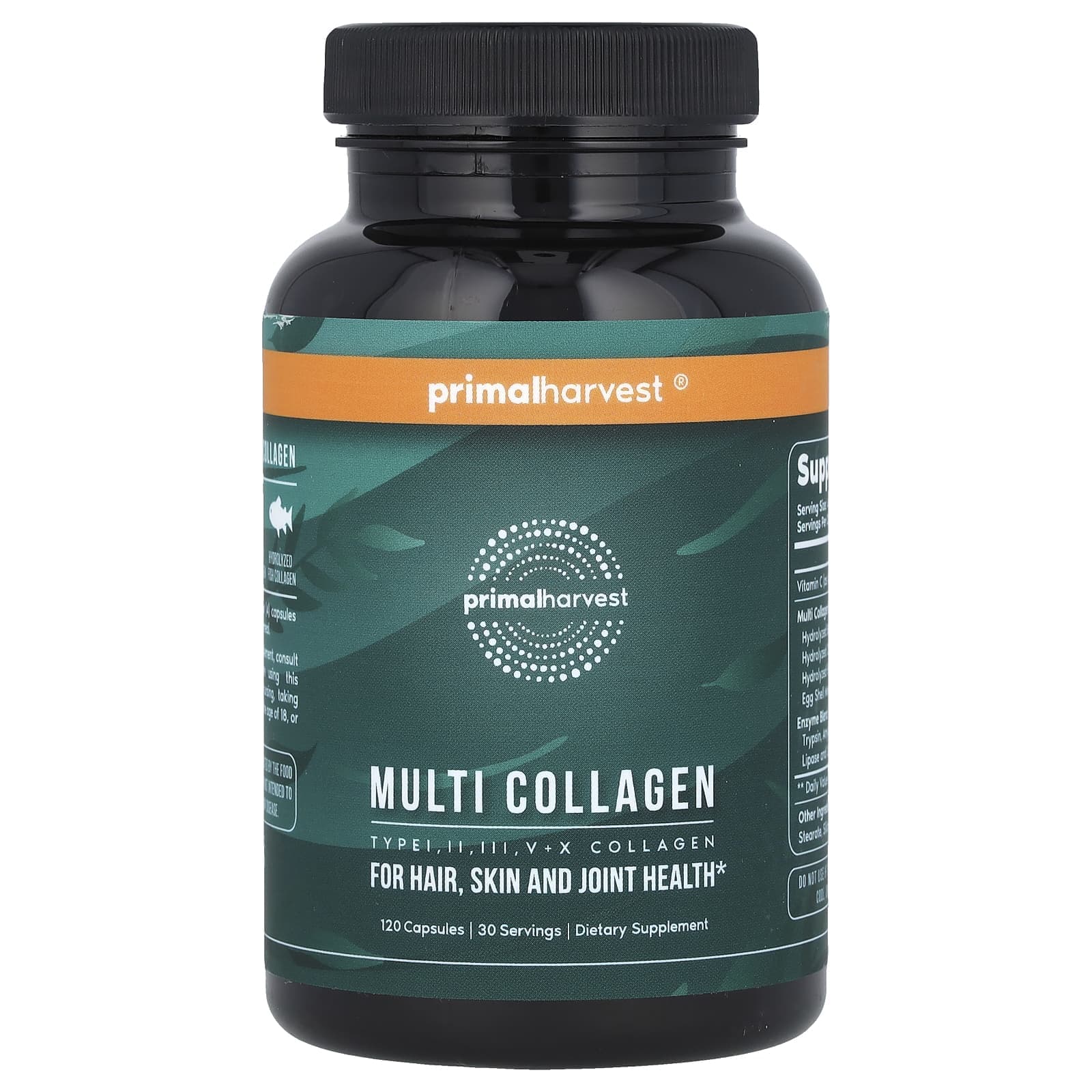 Primal Harvest, multi collagen, 120 capsules