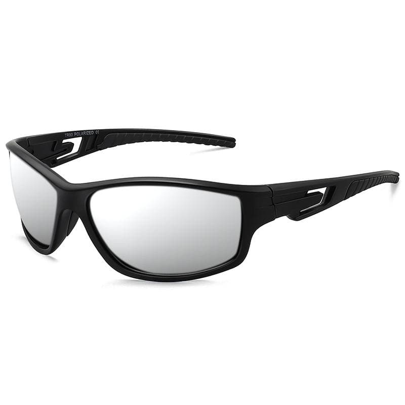 Sports Sunglasses Men UV400 Protection Outdoor Cycling Glasses Black Frame Lightweight Sun Glasses for Travel MJ8013
