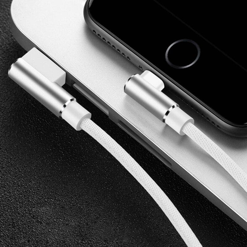 1 2 3m 90 Degree Fast Charge Data Type C Micro USB C Cable For Samsung Huawei Xiaomi oneplus OPPO Type-c Charger long Mobile Phone Wire Cord Micro USB- 1m white