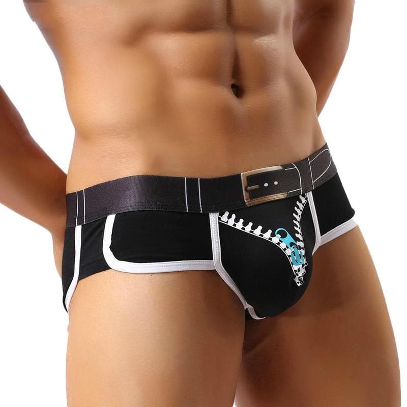 Men Cotton Panties Boxers Solid Underwear Male Printed Boxer Shorts Underpants Breathable Lingerie Men Comfortable Boxer L black
