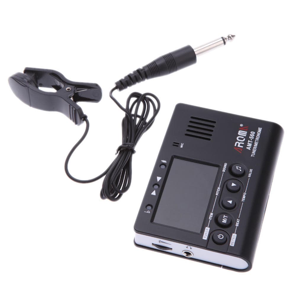 Aroma AMT-560 Electric Guitar Tuner & Metronome Built-in Mic with Pickup