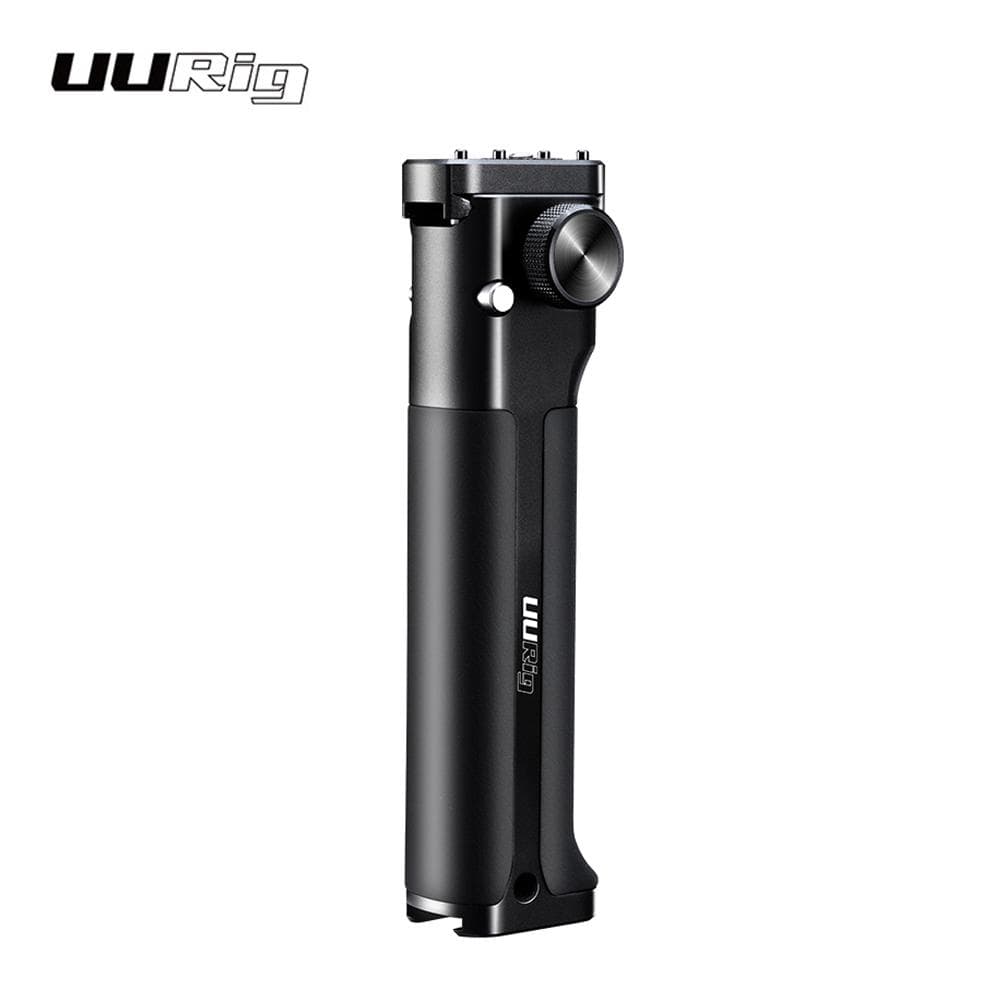 UURig DH14 Gimbal Stabilizer Handle Hand Grip Extension Rod Holder with Cold Shoe Mount 1/4 Inch black