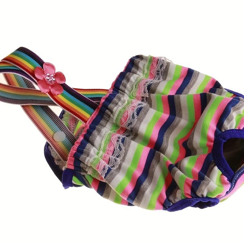 1pc Pet Carrier Striped Physiological Trousers Dog Underwear Anti-nuisance Menstrual Trousers B