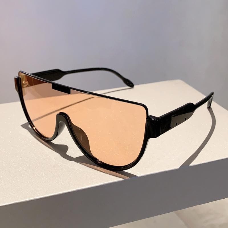 KAMMPT Vintage Semi Round Sunglasses Women Monoblock Fashion Outdoor Shades Trending New Design Sun Glasses