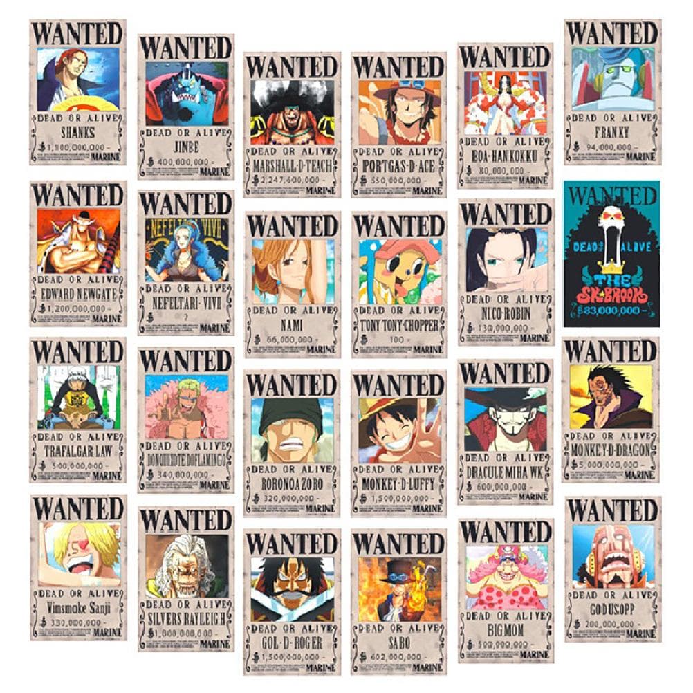 28.5*19.5CM Anime Wanted Reward Posters Home Decoration Wall Sticker Paper Poster Hanging for Wall